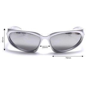 Silver futuristic sunglasses